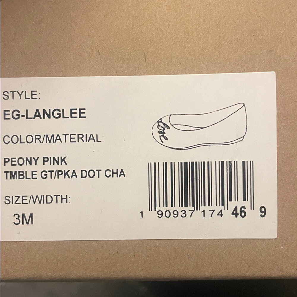 Pink Ballet Flats Girls size 3. Love script. Ellen Degeneres. - Picture 7 of 7